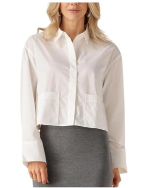 Y.A.S Weiße Kurzarmbluse Für Frauen - Grau