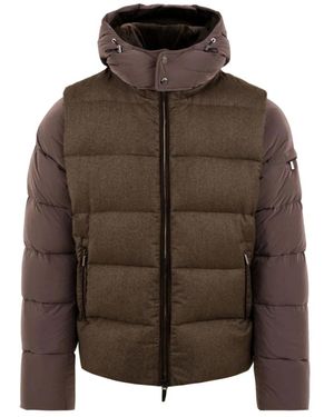 Moorer Cappotto marrone casciano pelliccia
