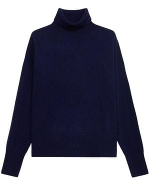 Oltre Reiner Kaschmir-Rollkragenpullover - Blau