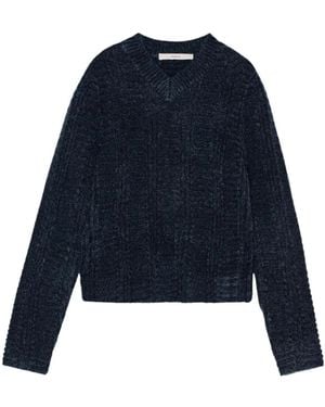 REMAIN Birger Christensen V-Neck Knitwear - Bleu