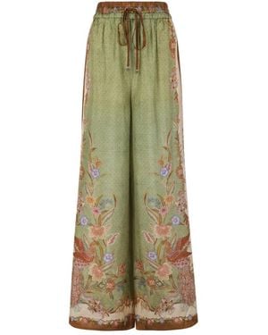 Zimmermann Wide Trousers - Vert