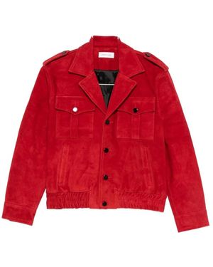 Ernest W. Baker Rote Leder Oberbekleidung Jacke