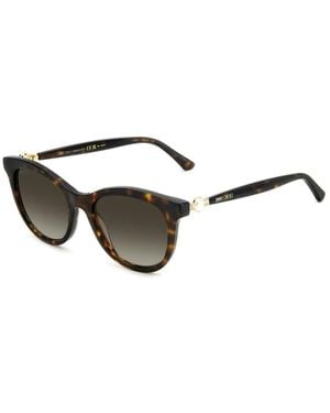 Jimmy Choo Braune acetat sonnenbrille mit grauen gläsern - Schwarz