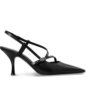 Tory Burch Double T Schnalle Riemen Pumpe 75Mm - Schwarz