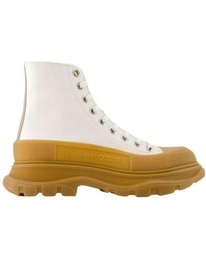 McQueen Lace-Up Boots - Natural