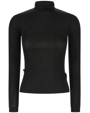 Agolde Tops ,Zwart ,Leer Caryle Turtleneck Top
