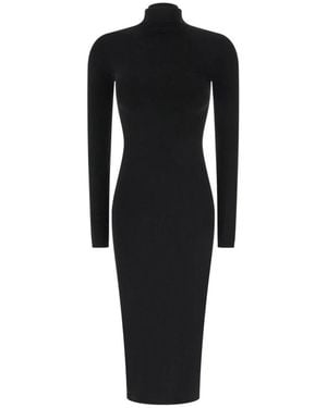 Gucci Kleedjes ,Zwart ,Nylon Stretch Nylon Jersey Jurk