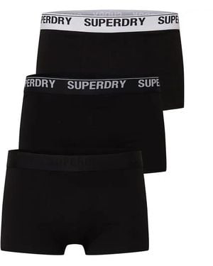 Superdry Logo Boxer Pack X3 Unbegrenzt - Schwarz