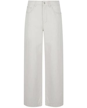 Moorer Wide Jeans - Blanco