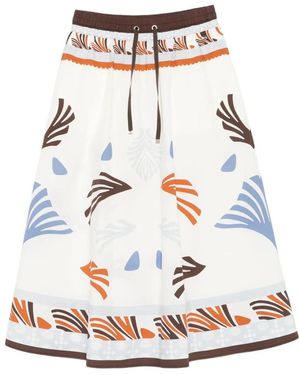 Herno Rokken ,Veelkleurig ,Katoen Rok - Blauw
