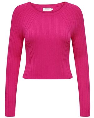 ONLY Round-Neck Knitwear, Mujer, Talla - Rosa