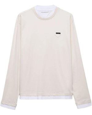 Prada Triangolo Sweater - Wit