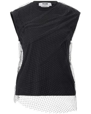 MSGM Sleeveless Tops - Noir