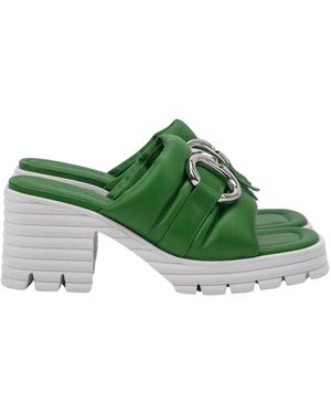 Kennel & Schmenger Heeled Mules - Verde