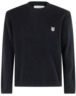 Maison Kitsuné Round-Neck Knitwear - Black