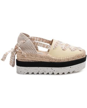 Stella McCartney Schoenen ,Geel ,Katoen Gaia Platform Espadrilles