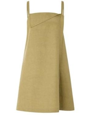 moulinette soeurs green dress Off Shoulder Ruched Floral Maxi Dress main image 1
