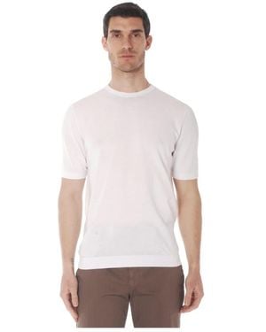 Irish Crone T-Shirt Rundhals Aus Baumwolle Mit Kurzen Ärmeln - Weiß