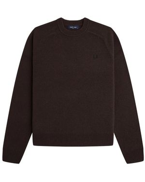 Fred Perry Saddle Sleeve Trui - Zwart