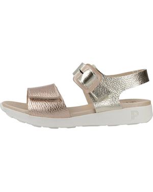 Pitillos Schoenen ,Geel ,Flat Sandalen - Metallic