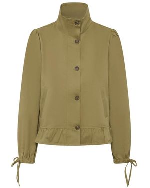 Cream Light Jackets - Verde