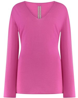Rick Owens V-Neck Knitwear - Rosa