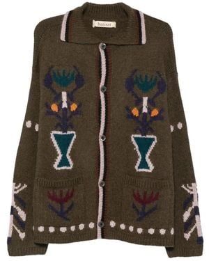 BAZISZT Garden Cardigan - Grün