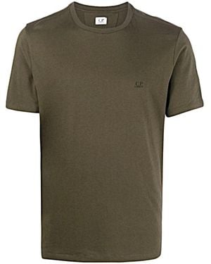 CP COMPANY｜SHORT-SLEEVED ROUND NECK T-SHIRTS (Light Fle Mercerized 30/2 Jersey Twisted Short Sleeve Logo T-Shirt