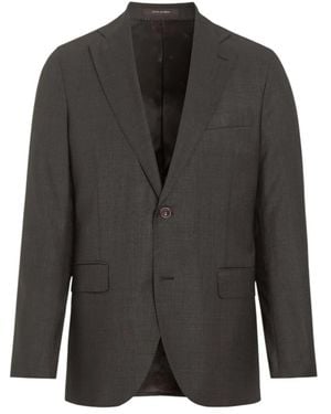 Oscar Jacobson Fogerty Regular Fit Blazer Microstruktur - Schwarz