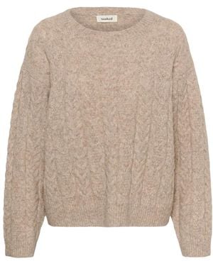 Soaked In Luxury Slidalia Zopfpullover - Natur