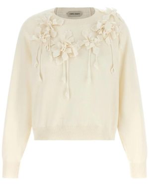 Alberta Ferretti Truien & Vesten ,Wol Trui Met Ronde Hals - Wit