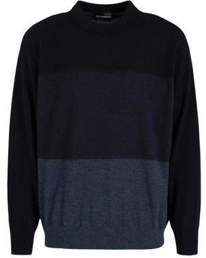 Armani Stylischer strickpullover - Blau