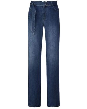 Riani Jeans ,Blauw ,Katoen Rechte Broek Met Trekkoord Taille