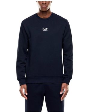EA7 Sweatshirt Met Ronde Hals En Lange Mouwen - Blauw