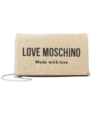 Love Moschino Cross Body Bags - Natural