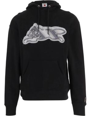 ICECREAM Hoodies & Sweatvesten ,Zwart ,Katoen Team Ic Logo Hoodie