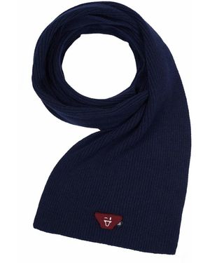 Armani Gerippter Strickschal - Blau