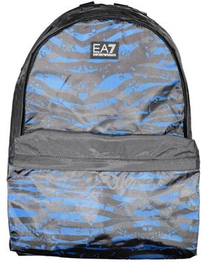 Emporio Armani Blauer Polyamid-Rucksack Mit Logo