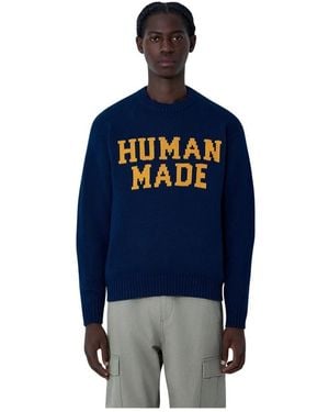 Human Made Logo Motif Katoenen Trui - Blauw