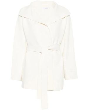 Max Mara Belted Coats - Blanc