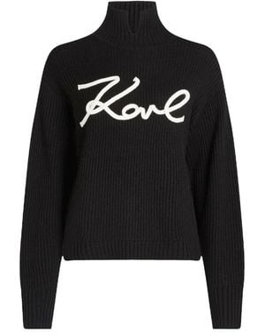 KARL LAGERFELD Turtlenecks - Black