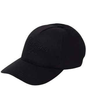 Balmain Stilvolle Bestickte Logo Mütze Herren Schwarz - Blau