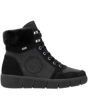 Remonte Lace-Up Boots - Black