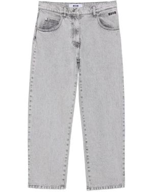 MSGM Rechte Jeans - Grijs