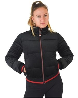 Fila Jassen ,Zwart ,Polyester Gewatteerde Volledige Rits Puffer Jas