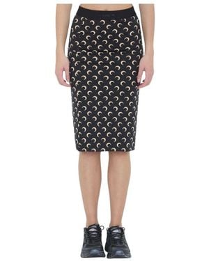 Marine Serre Pencil Skirts - Noir