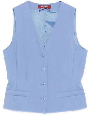 Max Mara Jassen ,Blauw ,Wol Mstmadia Vest