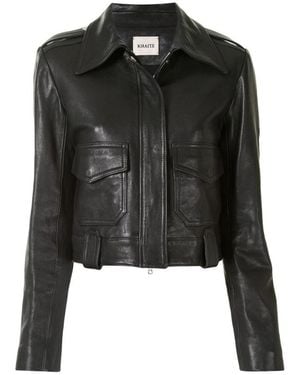 KHAITE Leather Jackets - Black