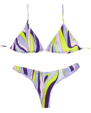 MC2 Saint Barth Leah Shape Wave 5724 Bikini - Meerkleurig