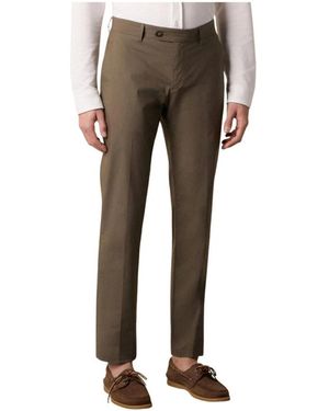 Brooks Brothers Broeken ,Groen ,Katoen Stretch Katoen Poplin Chino - Grijs